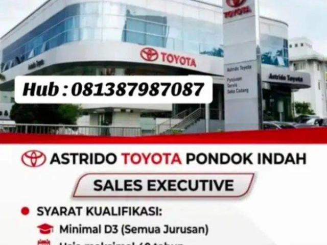 Lowongan Sales Executive Toyota Pondok Indah – Gaji Pokok + Insentif Menarik