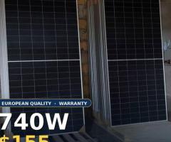 740W Solar Panel — European Quality, Matemwe Stock